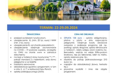 Pielgrzymka do Lourdes i innych sanktuariów Francji
