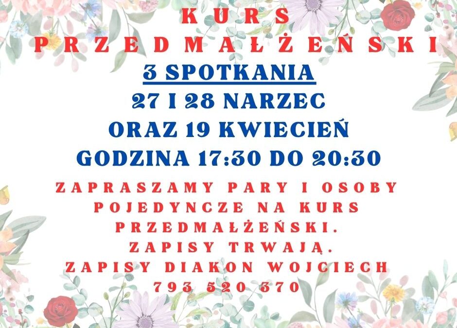 KURS PRZEDMAŁŻEŃSKI